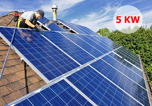 Hệ thống điện năng lượng mặt trời hòa lưới 5Kw