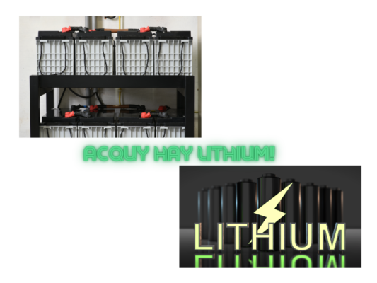 Acquy và Pin Lithium trong lưu trữ điện mặt trời