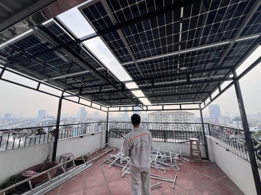 Hệ thống điện mặt trời 3 pha 8KWp tại Đường Bưởi