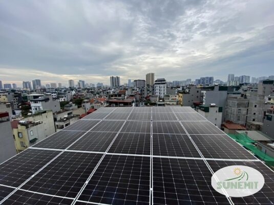 Hệ thống điện mặt trời 17.4kwp lưu trữ 15kwh tại Triều Khúc, Hà Nội