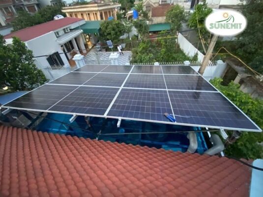 Dự án điện mặt trời 7kwp lưu trữ 10kwh tại Thái Bình