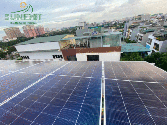 Khu đô thị Việt Hưng (Long Biên, Hà Nội): Hệ thống hòa lưới 3 pha; công suất 10 kwp