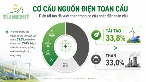 Sản Lượng Điện Mặt Trời Toàn Cầu Tăng Kỷ Lục 30% Năm 2025 – Kỷ Nguyên Mới Đã Bắt Đầu